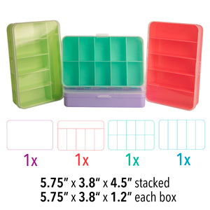 Pärlförvaring - Keeper Stacker Boxes 1 set (4 askar)