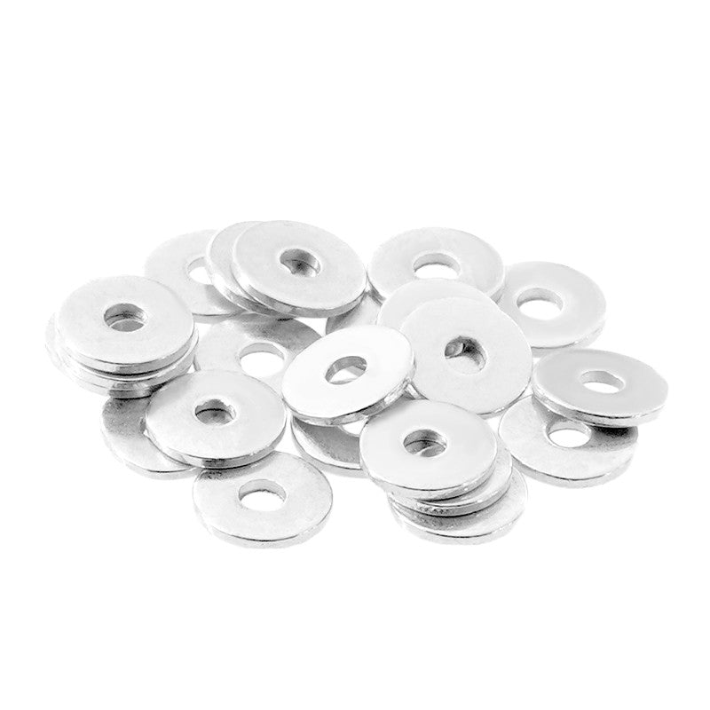 Mellandel Silverfärgad - Platt rund 0,5x4mm 10- pack