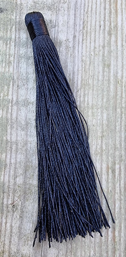 Hänge tassel polyester - Svart 120mm 1 styck