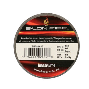 S-lon Fire - Black (svart) 8lb, 50 YD