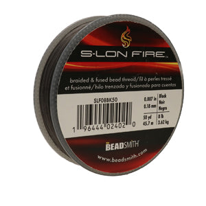 S-lon Fire - Black (svart) 8lb, 50 YD