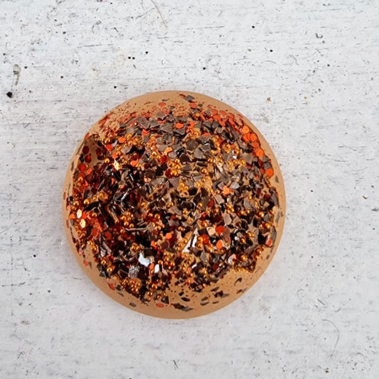 Cabochon  smyckesbetong - Rund Orange 30mm 1 styck