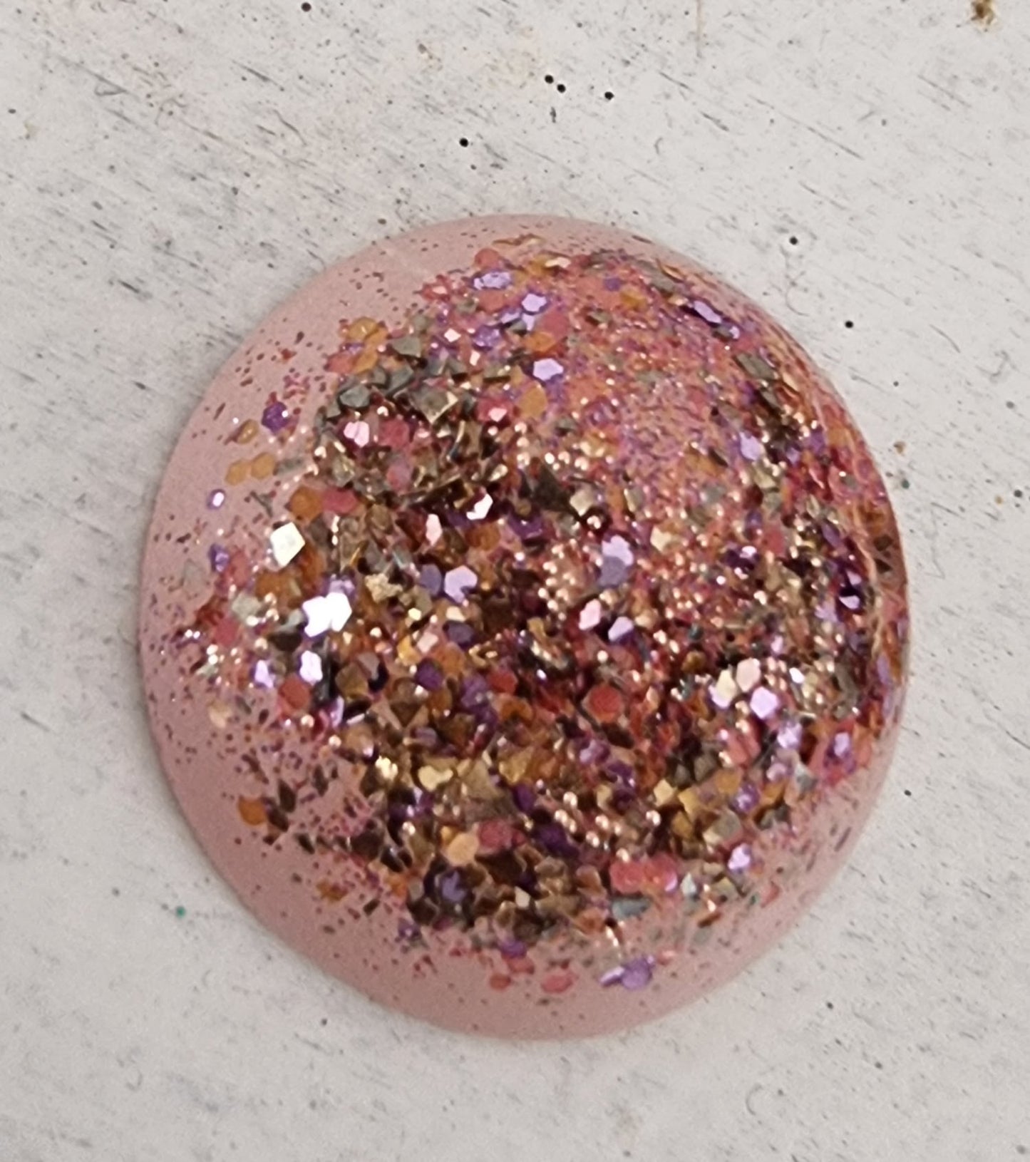 Cabochon  smyckesbetong - Rund Rosa 30mm 1 styck