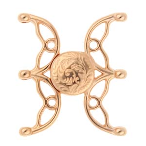 Cymbal Element - Volakas III rose gold plated  lås 1 styck