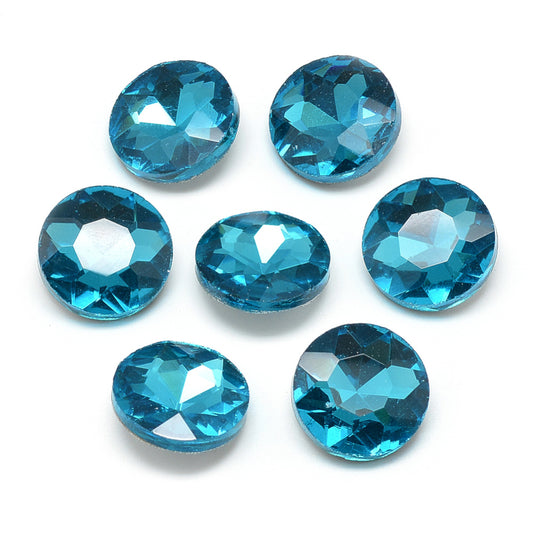 Kinesisk strass- Round stone Deep Sky Blue 8mm 1styck