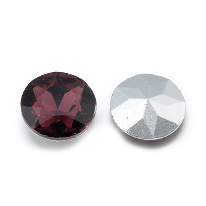 Kinesisk strass- Round stone Burgundy 8mm 1styck