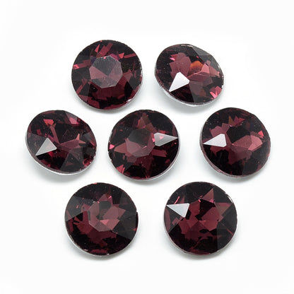 Kinesisk strass- Round stone Burgundy 8mm 1styck