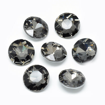 Kinesisk strass- Round stone Grey 8mm 1styck