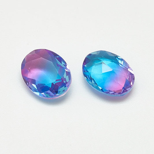 Kinesisk strass - Oval Sapphire/Fuchsia 8x10mm 1styck