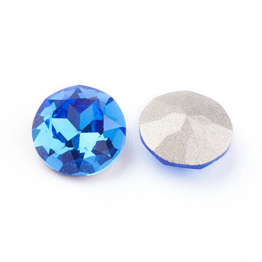 Kinesisk strass- Round stone Sapphire 8mm 1styck