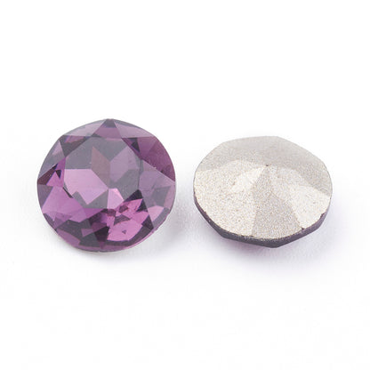 Kinesisk strass- Round stone Amethyst 8mm 1styck