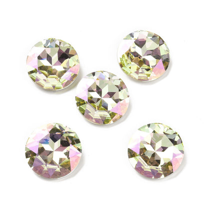 Kinesisk strass- Round stone Crystal shimmer  27mm 1styck