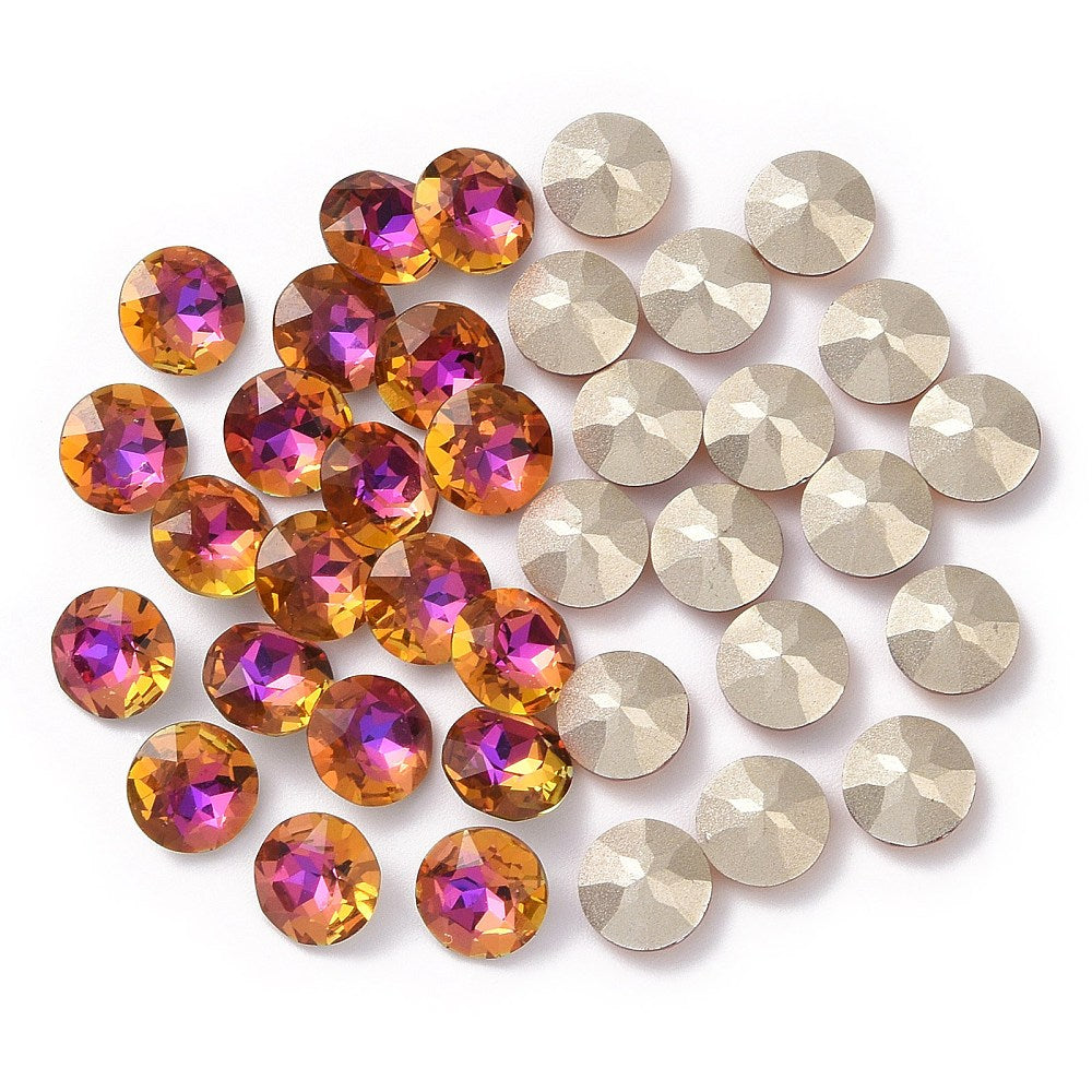 Kinesisk strass- Round stone Violet Blue 10mm 1styck