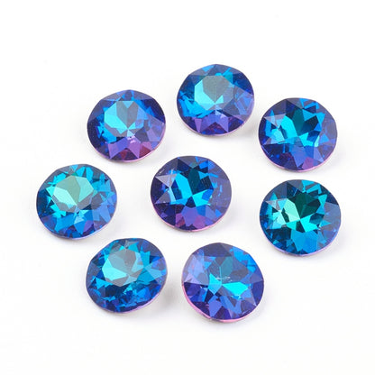 Kinesisk strass- Round stone Bermuda Blue 10mm 1styck