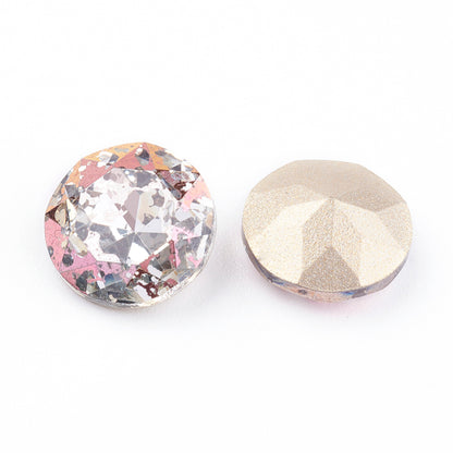 Kinesisk strass- Round stone Rose patina 10mm 1styck