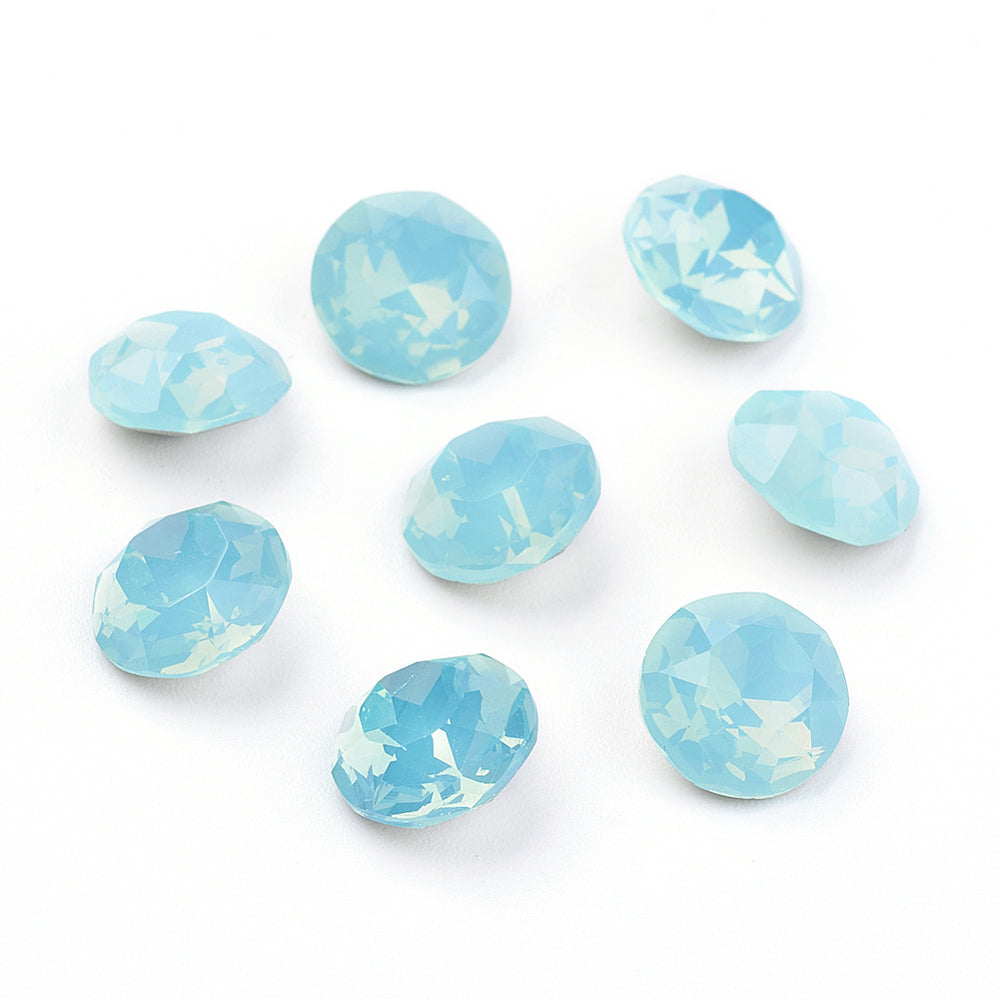 Kinesisk strass- Round stone Aqua Opal 10mm 1styck