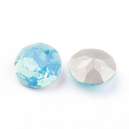 Kinesisk strass- Round stone Aqua Opal 10mm 1styck