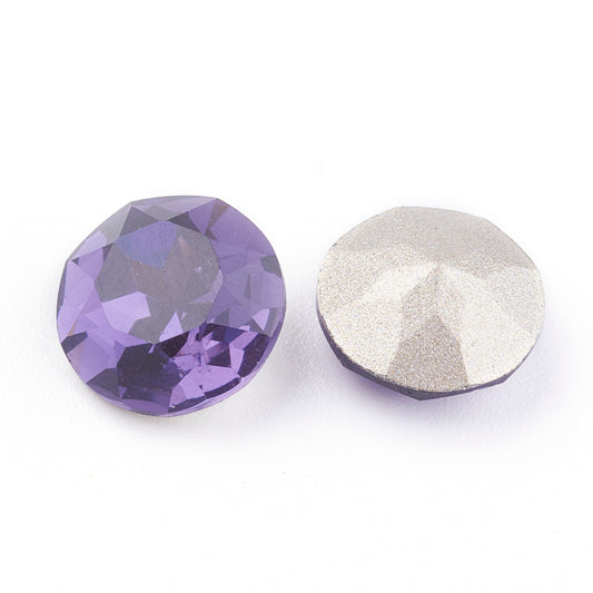 Kinesisk strass- Round stone Purple Velvet 10mm 1styck