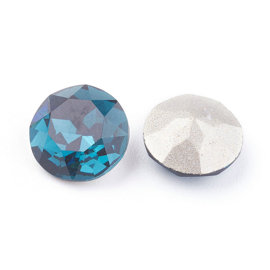 Kinesisk strass- Round stone Denim Blue 10mm 1styck