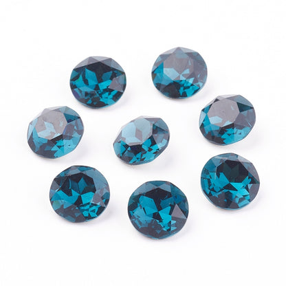 Kinesisk strass- Round stone Denim Blue 10mm 1styck