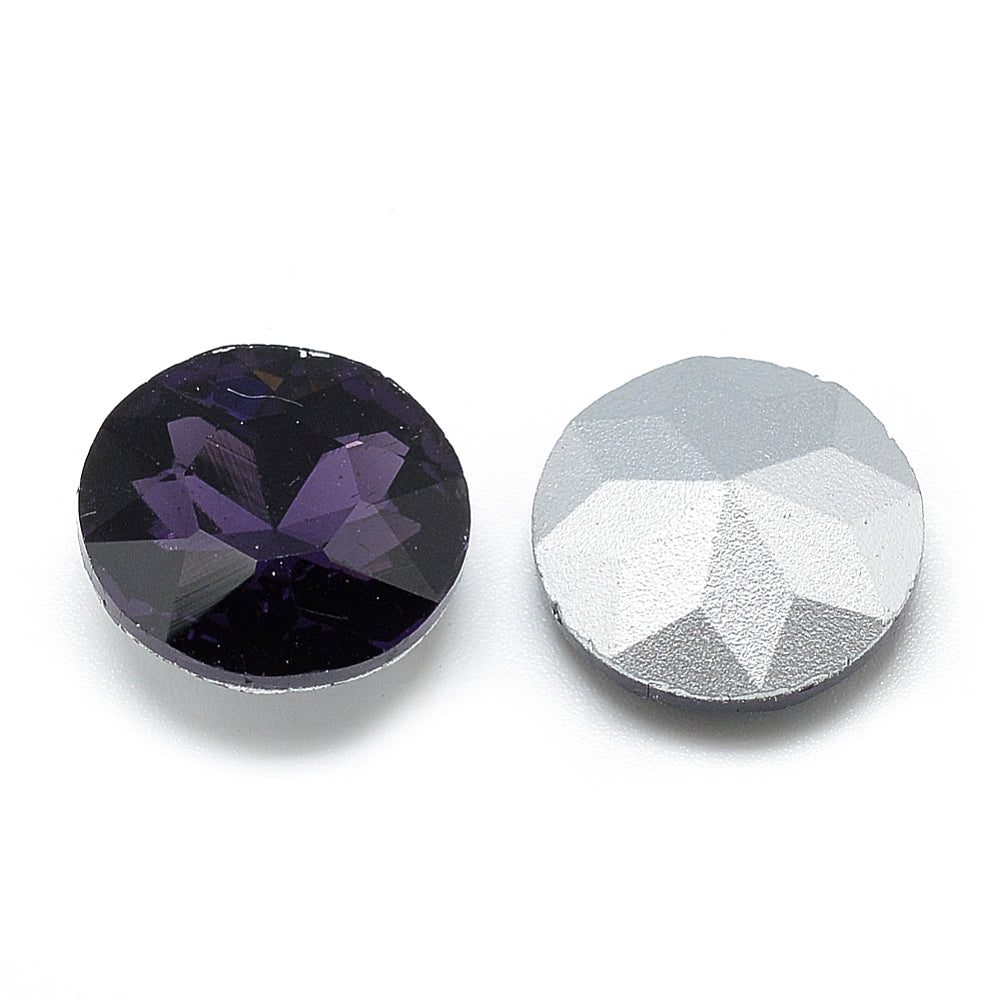 Kinesisk strass- Round stone Purple 10mm 1styck