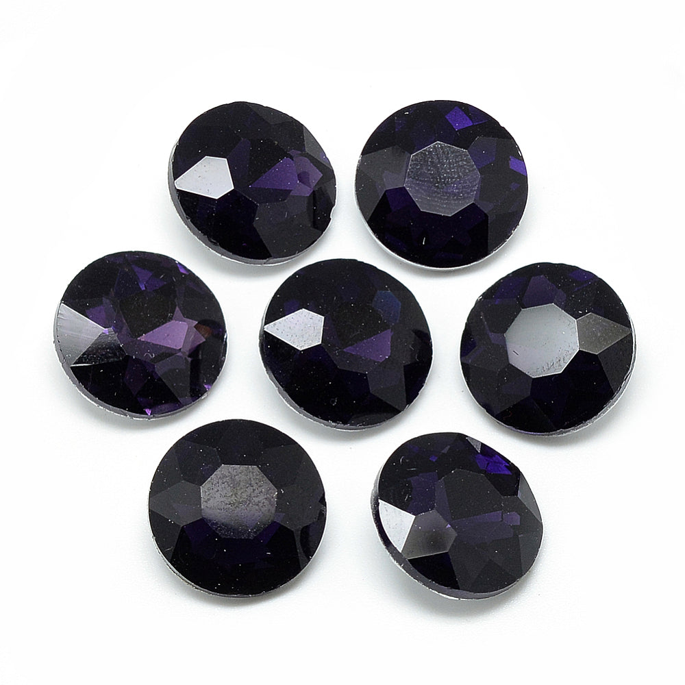 Kinesisk strass- Round stone Purple 10mm 1styck