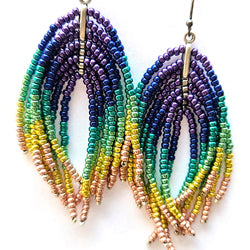 Mönster - Zakros Peacock Fringe Earrings