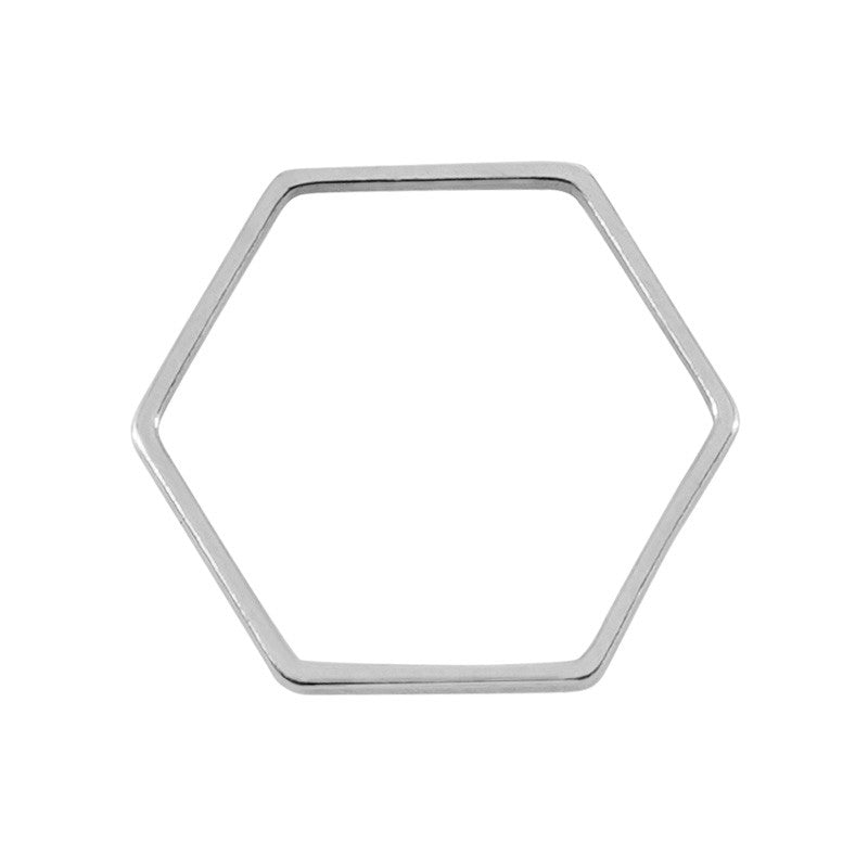 Hexagon Silverpläterad - 6 mm 1 styck