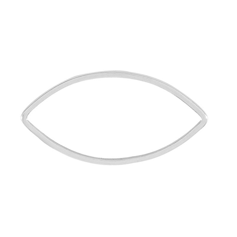 Spetsig oval silverpläterad - 16x8 mm 1 styck