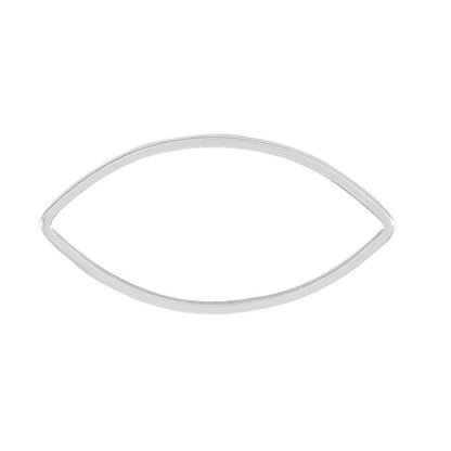 Spetsig oval silverpläterad - 16x8 mm 1 styck