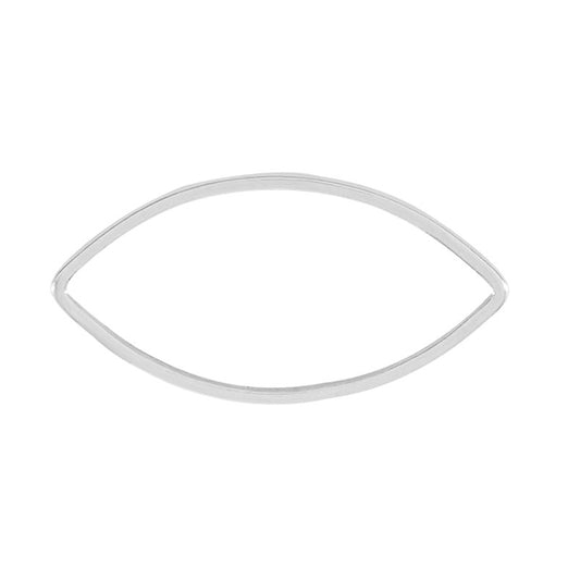 Spetsig oval silverpläterad - 16x8 mm 1 styck