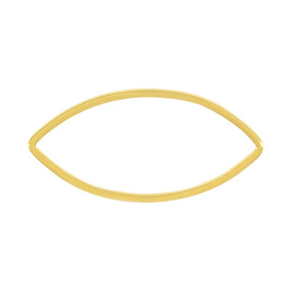 Spetsig oval 24k guldpläterad - 16x8 mm 1 styck