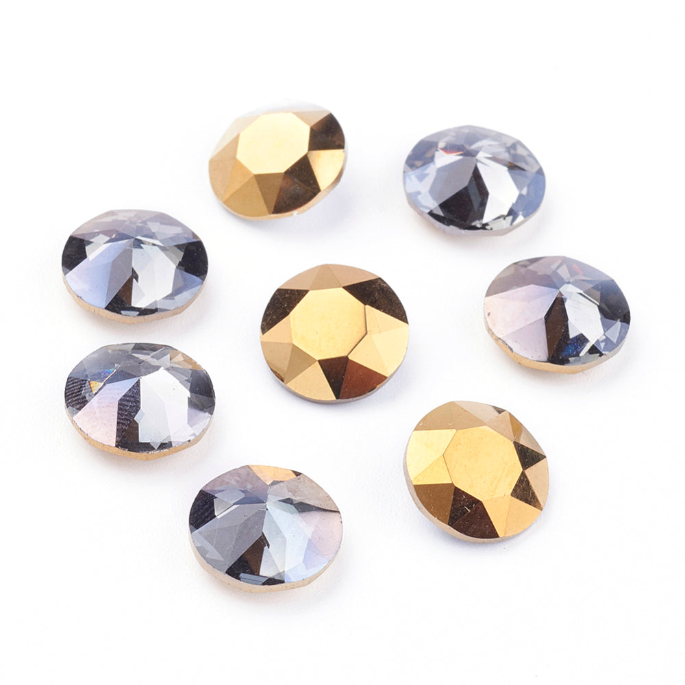 Kinesisk strass- Round stone Dorado 10mm 1styck