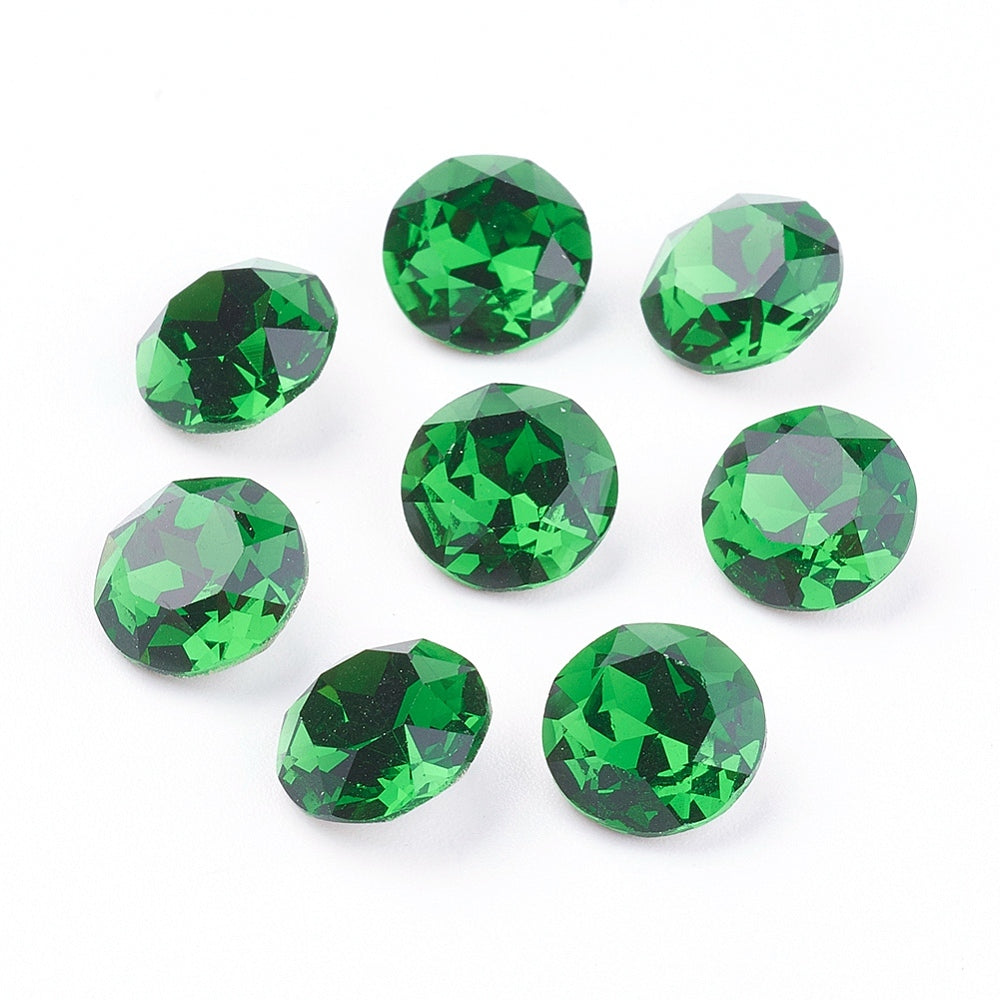 Kinesisk strass- Round stone Fern Green 10mm 1styck