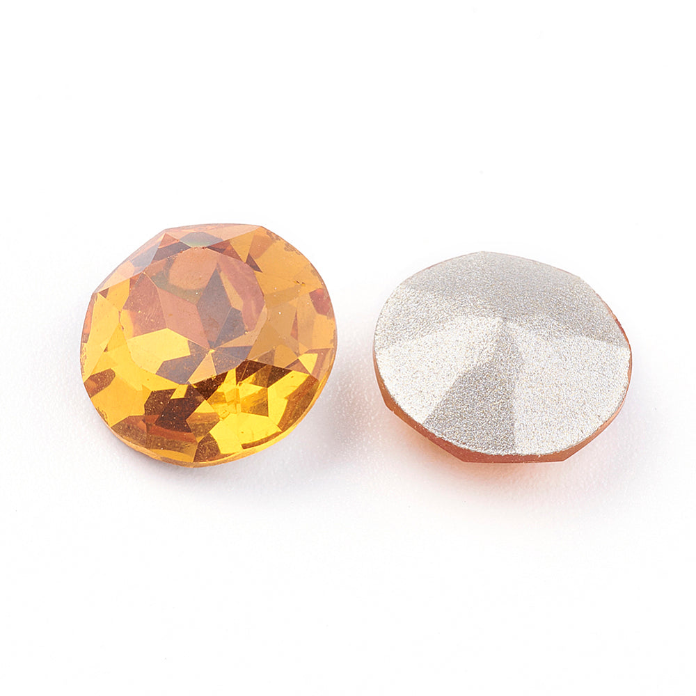 Kinesisk strass- Round stone Sunflower 10mm 1styck