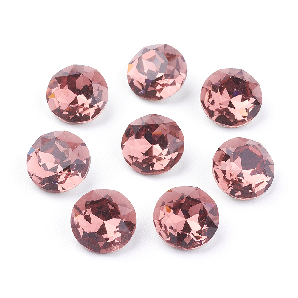 Kinesisk strass- Round stone Burgundy 10mm 1styck