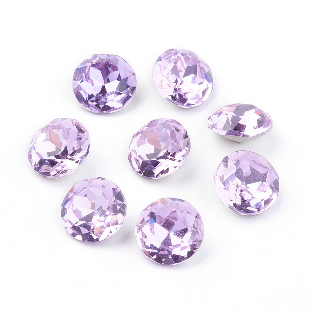 Kinesisk strass- Round stone Violet  10mm 1styck