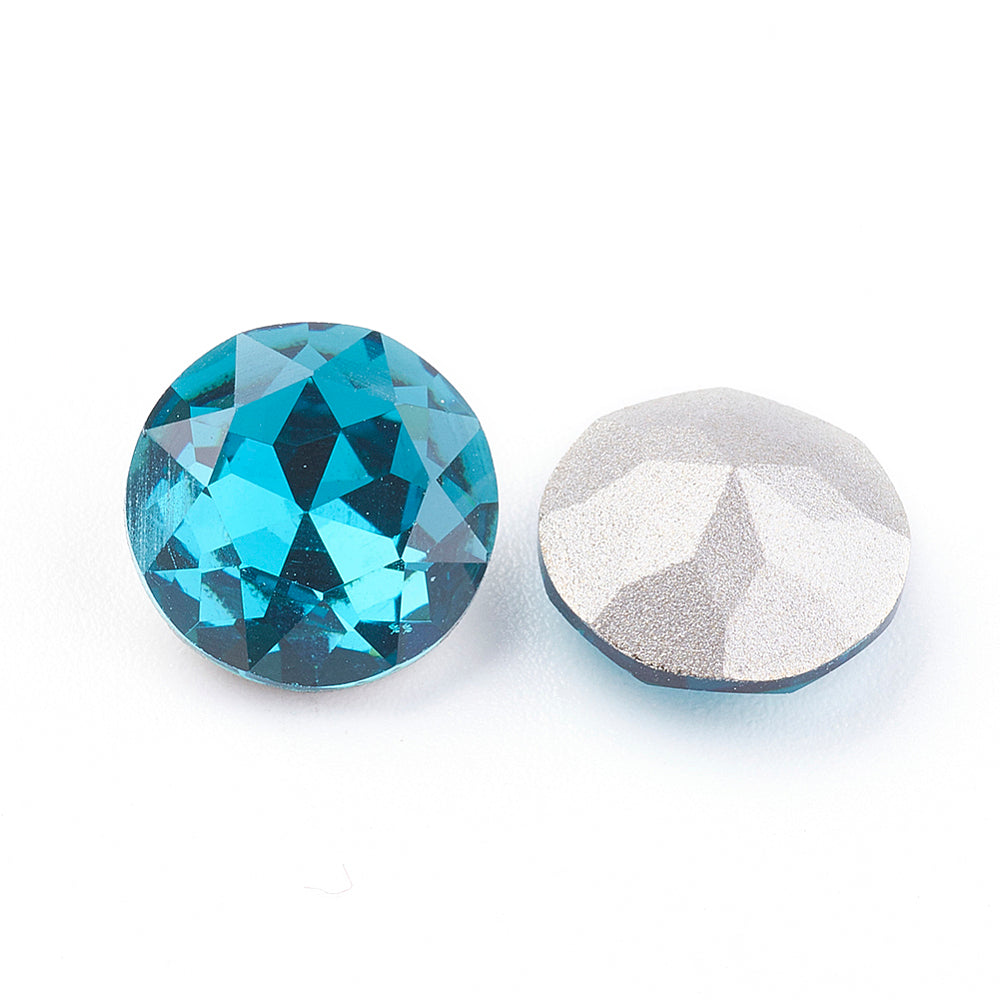 Kinesisk strass- Round stone Indicolite, 10mm 1styck