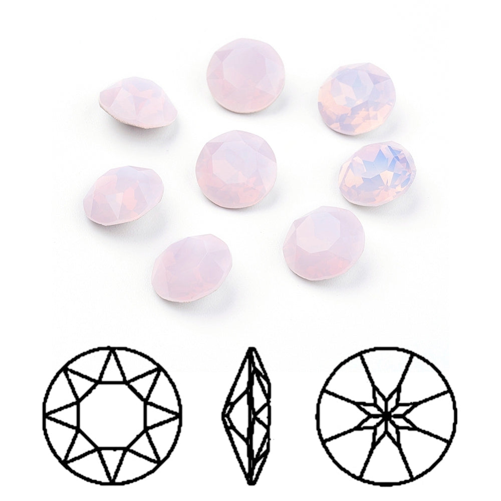 Kinesisk strass- Round stone Rosewater Opal 10mm 1styck