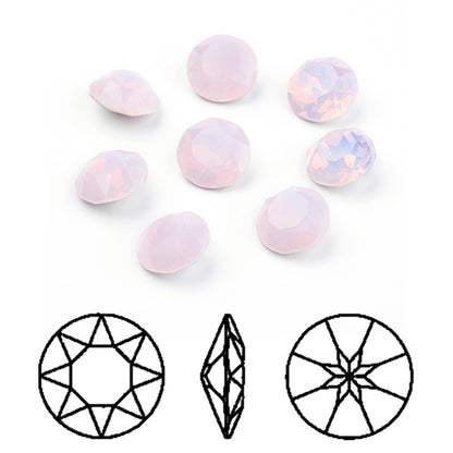 Kinesisk strass- Round stone Rosewater Opal 10mm 1styck