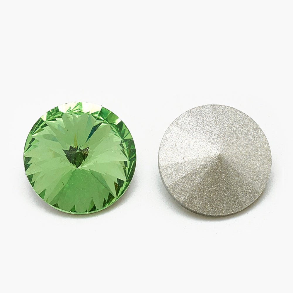 Kinesisk strass- Rivoli Peridot 10mm 1styck