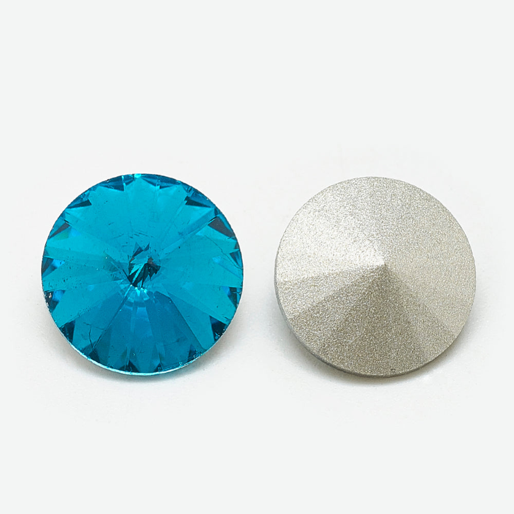 Kinesisk strass- Rivoli Aquamarine 10mm 1styck