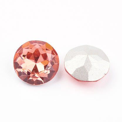 Kinesisk strass- Round stone Padparadscha 8mm 1styck