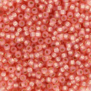 Miyuki seed beads - Silverlined dyed alabaster rose bronze 11/0, 10 gram