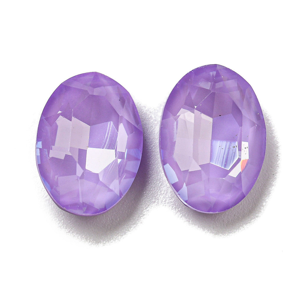 Kinesisk strass - Oval  Sorbet Purple Velvet 14x10mm 1styck