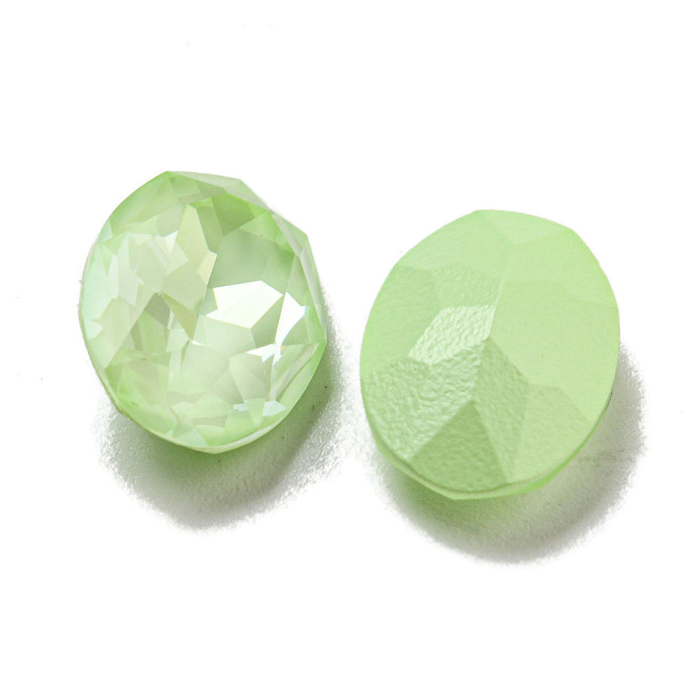 Kinesisk strass - Oval  Sorbet Chrysolite 14x10mm 1styck