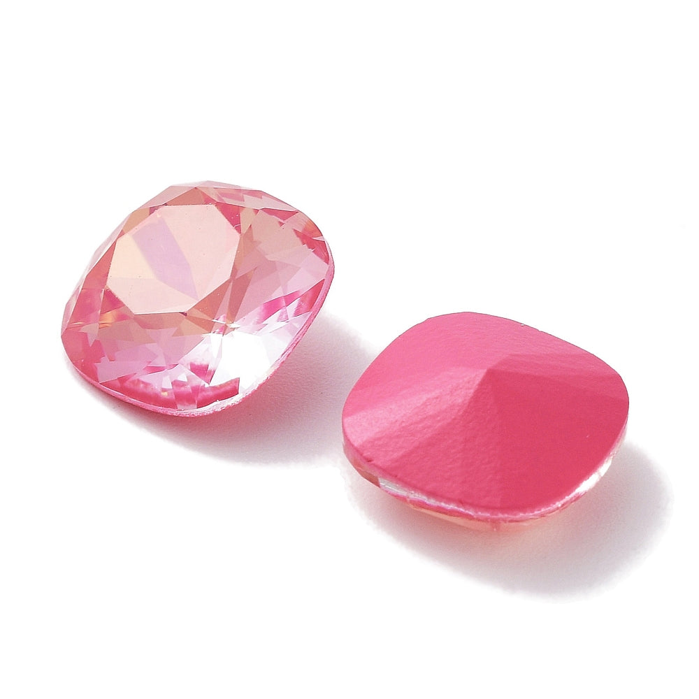 Kinesisk strass - Square Lyster Fuchsia 10mm 1styck