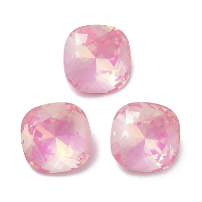 Kinesisk strass - Square Lyster Light Rose 10mm 1styck