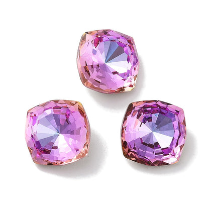 Kinesisk strass - Square Lyster Violet Rose 10mm 1styck