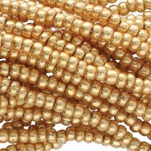 Tjeckiska seed beads - Gold Met 11/0